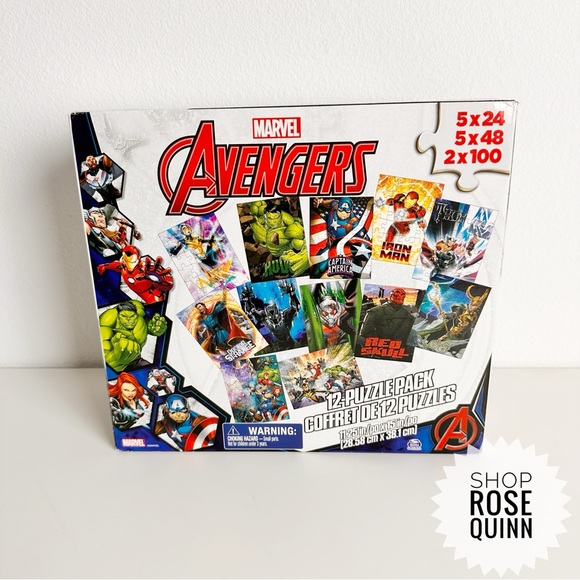 MARVEL | Avengers 12 Puzzle Pack Set NWT - Picture 1 of 1